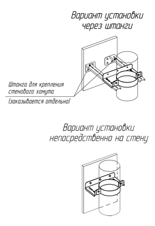 Штанга для стенового хомута Ferrum L - 250 - фото 5 - id-p50096838