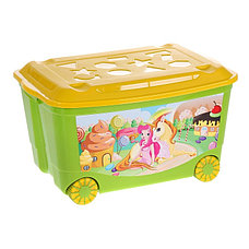 Ящик для игрушек на колесах с аппликацией, Бытпласт 4313809, фото 3