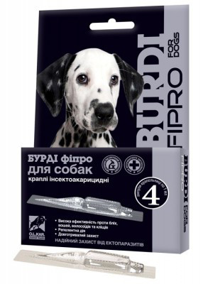 Капли Бурди фипро №4 ампулы для собак от блох и клещей до 6 мес - фото 1 - id-p49894662