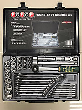 Набор инструмента Force 4234B+5161 1/2" (6-ти гран.) (39пр.)