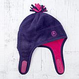 Комплект зимний для девочки (шапка и шарф-снуд), размер 48, цвет фиолетовый W47103 _М, фото 2
