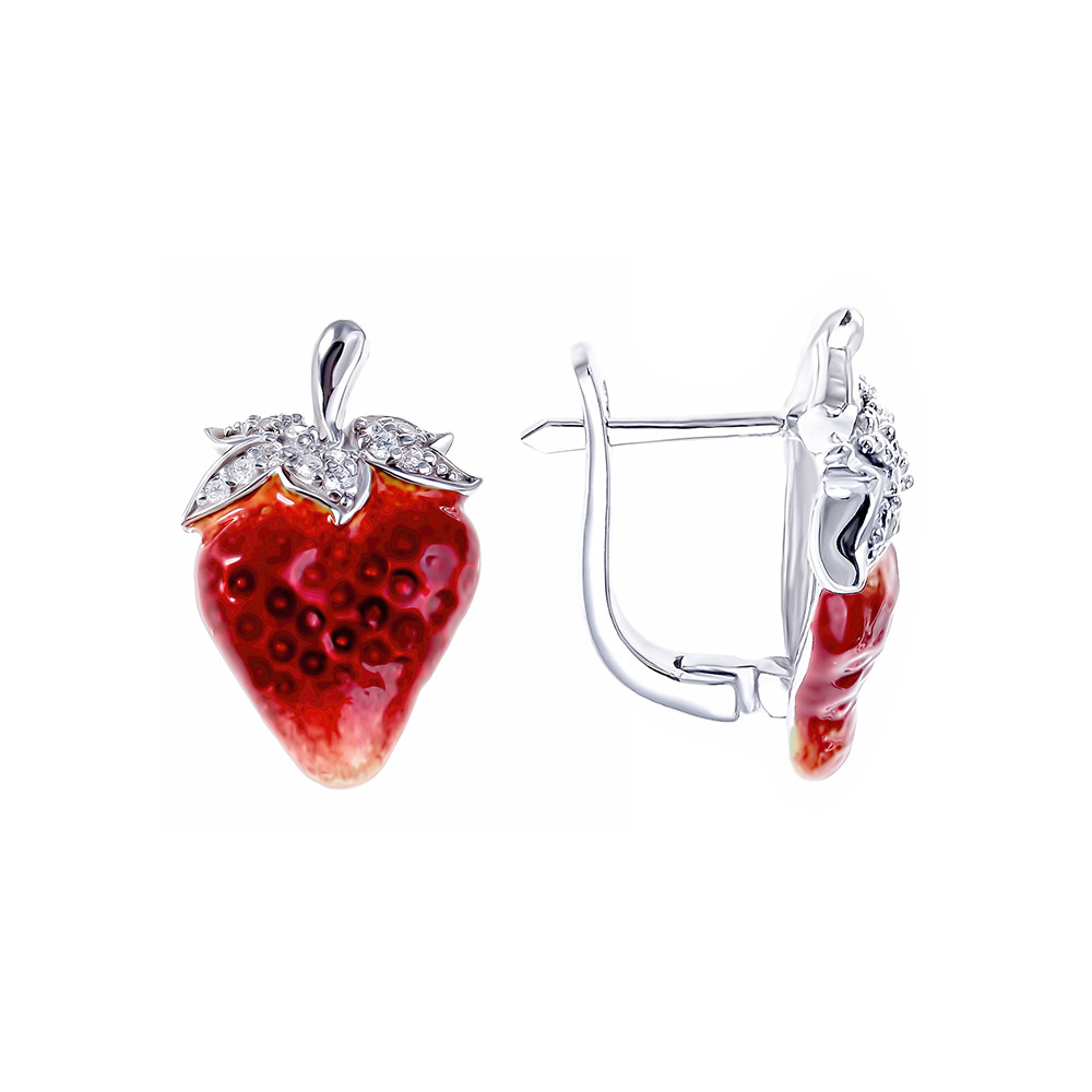 Серебряные серьги с фианитом Teosa E1134-CZE-RR-RY