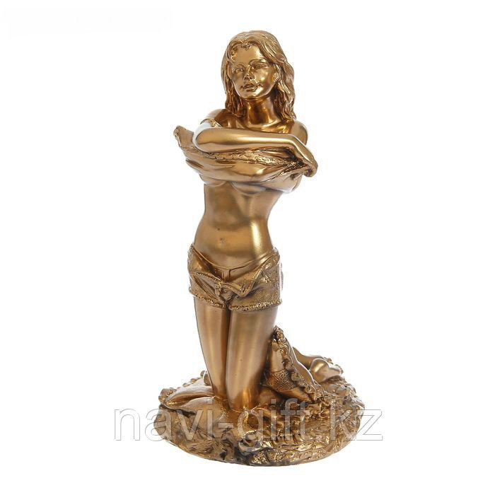 Статуэтка "Девушка на скале" золото, гипс - фото 1 - id-p50156703