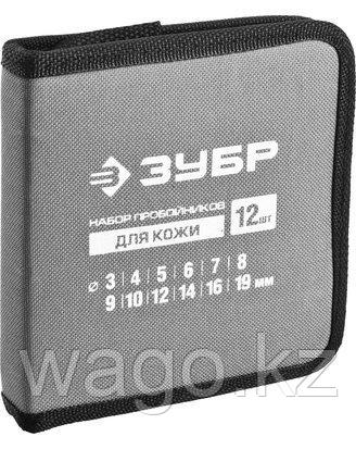 НАБОР ЗУБР МАСТЕР: ПРОБОЙНИКИ ДЛЯ КОЖИ, 3-19ММ, 12ШТ, 22949-H12, фото 2