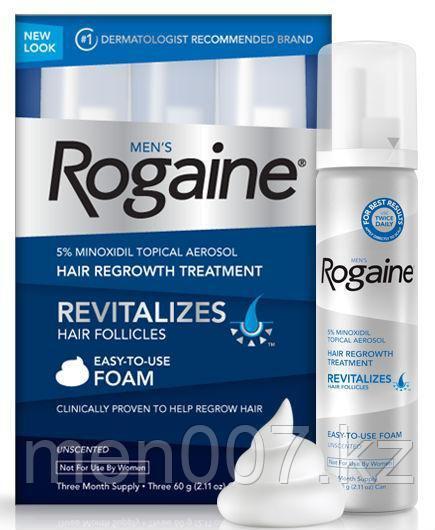 Minoxidil Rogaine 5% (Миноксидил Рогейн 5%) пена для мужчин, 3 флакона по 60 г - фото 1 - id-p50158266