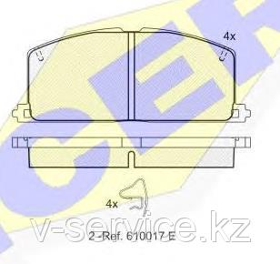 Тормозные колодки ICER 180462(REMSA 167.04)