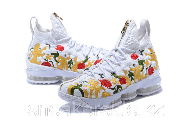 Баскетбольные кроссовки Nikе LeBron XV (15) "Floral" Zipper (40-46) - фото 4 - id-p50166666