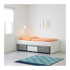 Кровати с секцией дивана СЛЭКТ белый ИКЕА, IKEA, фото 2