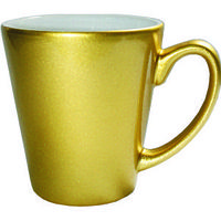Кружка керамическая латте золото