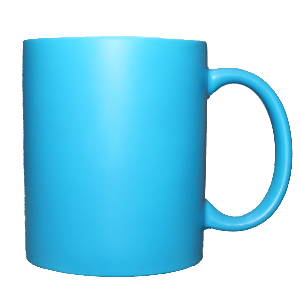 Кружка керамическая неон (голубой)