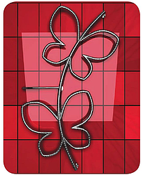 Полотенцесушитель электрический ДВИН Butterfly twist 930/625 1-1/2 скрытый тэн (К эл.)***!