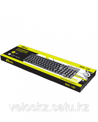 Клавиатура проводная RITMIX RKB-100 Black (EN/RU/KZ), фото 2