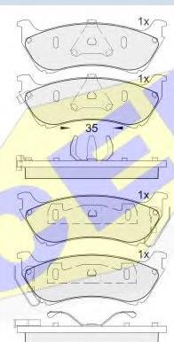 Тормозные колодки ICER 181277(REMSA 698.01)