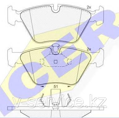 Тормозные колодки ICER 181296(REMSA 270.25)