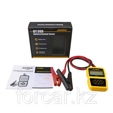 Тестер аккумуляторных батарей Autool BT-360 CCA100-2000, 30-220Ah, фото 2