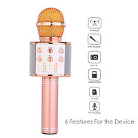 Беспроводной Bluetooth караоке-микрофон с USB, AUX входами WS-858