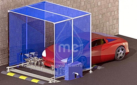 Автоматическая мойка колес и днища легкового автотранспорта. АМКД-1