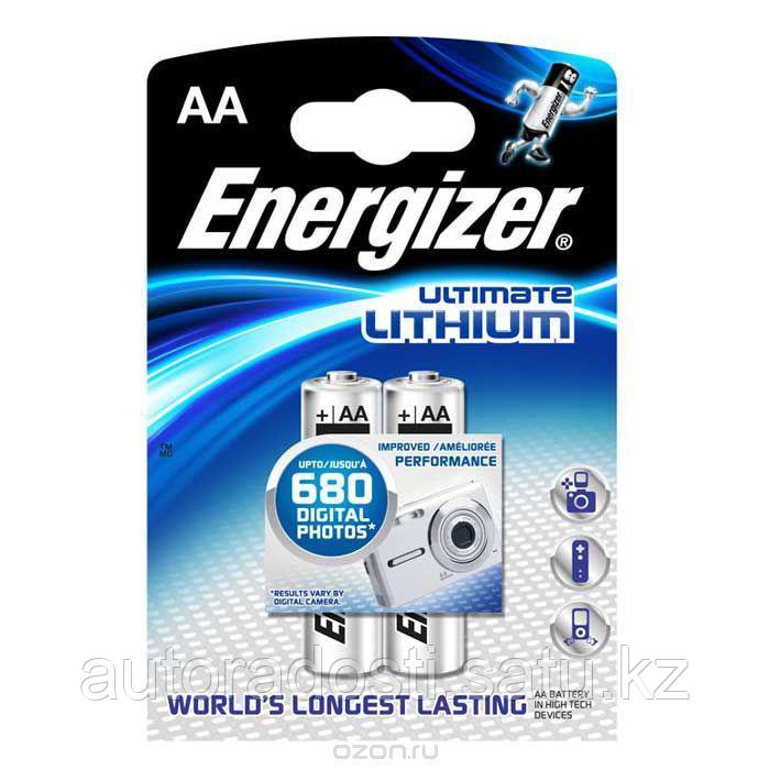Элемент питания FR6 AA Energizer LITIUM 2 штуки в блистере - фото 1 - id-p50243554