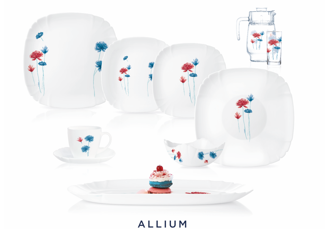 Столовый сервиз Luminarc Lotusia ALLIUM 46 предметов на 6 персон