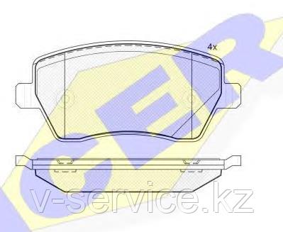 Тормозные колодки ICER 181534(REMSA 987.00)