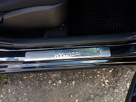 Накладки внутренних порогов HYUNDAI Solaris (к-т 4 шт.), фото 2