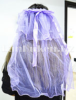 Фата с ободком на девичник фиолетовая
