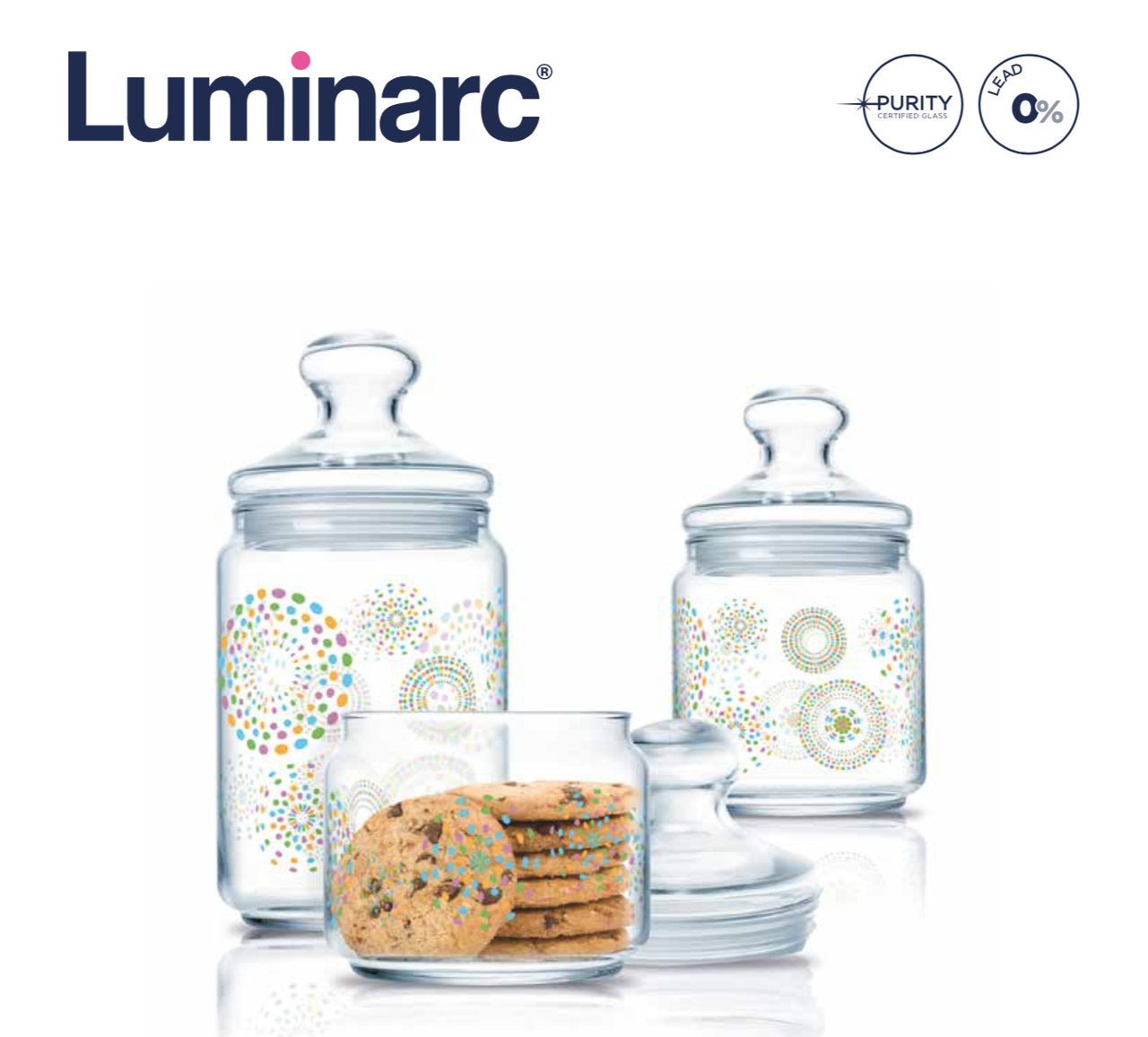 Набор банок Luminarc Rainbow Flakes 3пр.