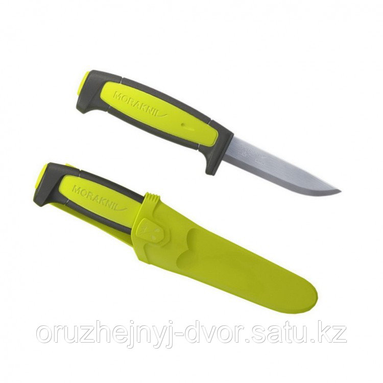 Нож MORAkniv Basic 511 пласт. ручка углер./ст. цв. Лайм (12975)