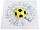 Наклейка на автомобиль Разбитое Стекло Футбольный мяч (желтый), фото 2