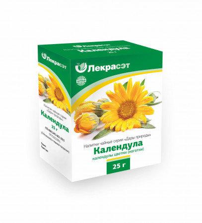 Календула лекарственная, цветки, 25 г