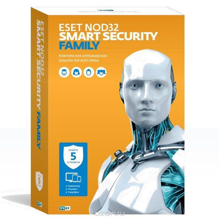 ESET NOD32 Smart Security Family универсальная лицензия на 1 год на 5 устройств - фото 1 - id-p44341848