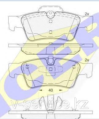 Тормозные колодки ICER 181770(REMSA 991.10)