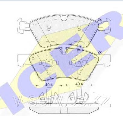 Тормозные колодки ICER 181771(REMSA 1179.00)