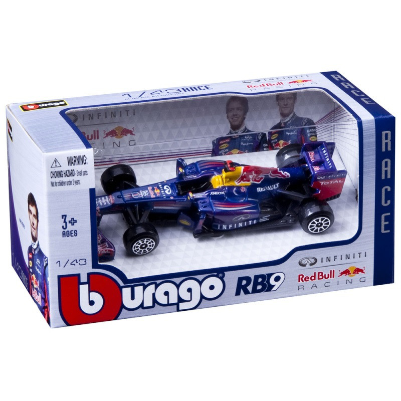 Машина Формула-1, Команда 2012, Red Bull D-C RB9, металлическая, масштаб 1:32