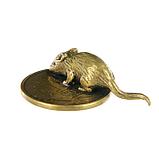 Сувенир из латуни "Кошельковая мышь на монетке" 2,5х0,7 см, фото 4