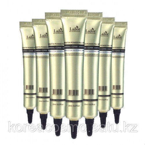 Ночная восстанавливающая маска для поврежденных волос Lador Keratin Power Fill Up Sleeping Clinic Ample