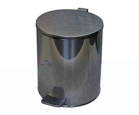 Урна (контейнер) с педалью 15л хромированная 