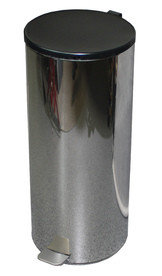 Урна (контейнер) с педалью 50л хромированная 