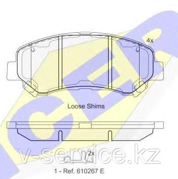 Тормозные колодки ICER 181834(REMSA 1318.00)
