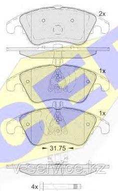 Тормозные колодки ICER 181865(REMSA 1304.00)