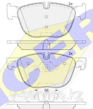 Тормозные колодки ICER 181919(REMSA 1297.00)