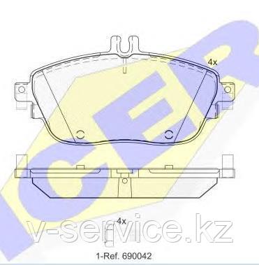 Тормозные колодки ICER 182061(REMSA 1485.08)