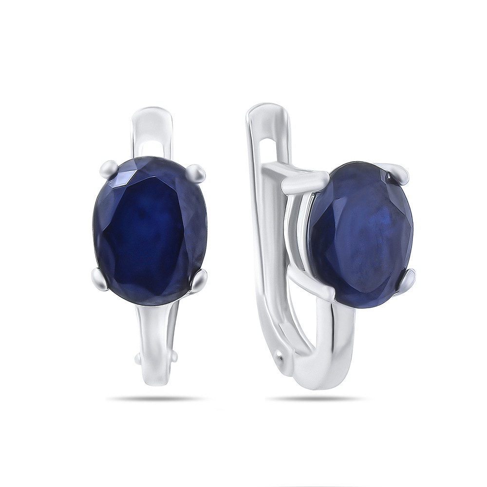 Серебряные серьги с сапфиром Teosa E-DRGR00554-SP