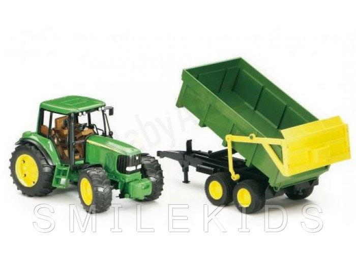 Трактор John Deere 6920 с прицепом