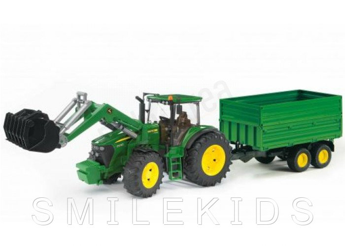 Трактор John Deere 7930 с погрузчиком и прицепом
