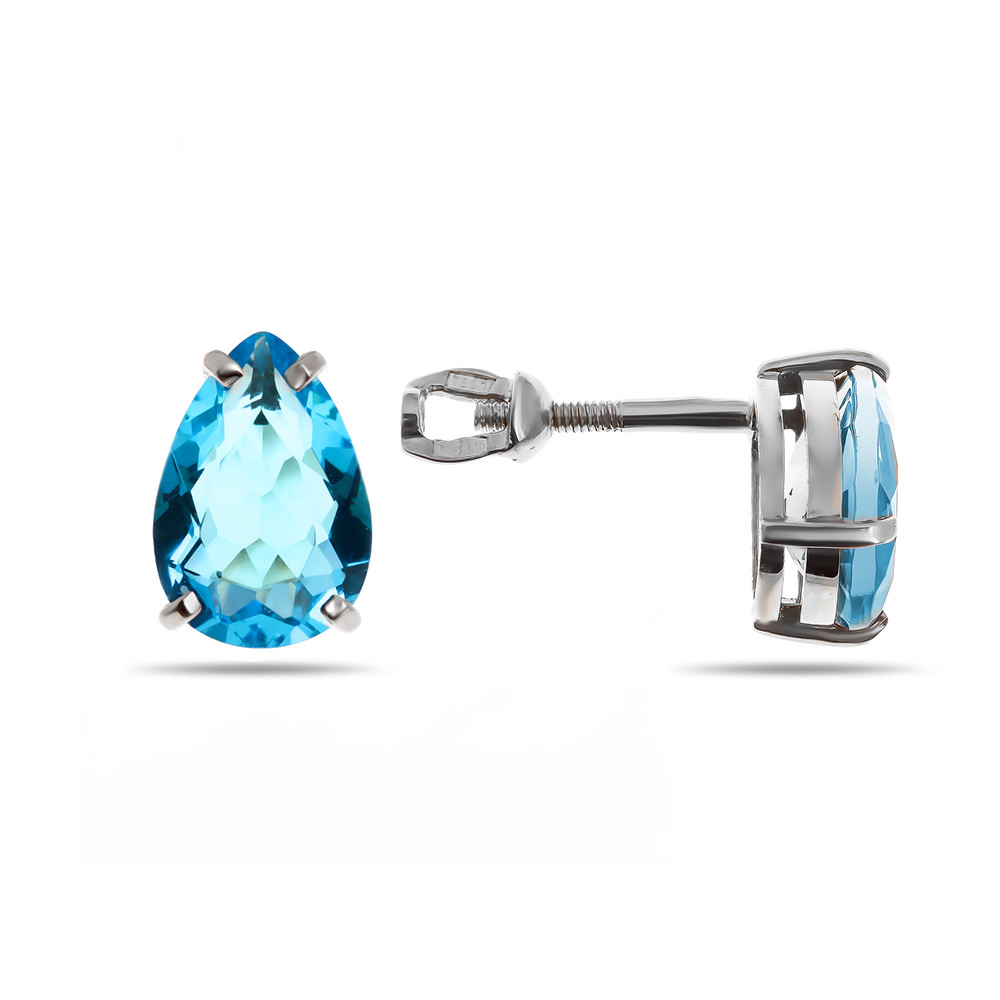 Серьги из серебра с фианитом Teosa 200-1084