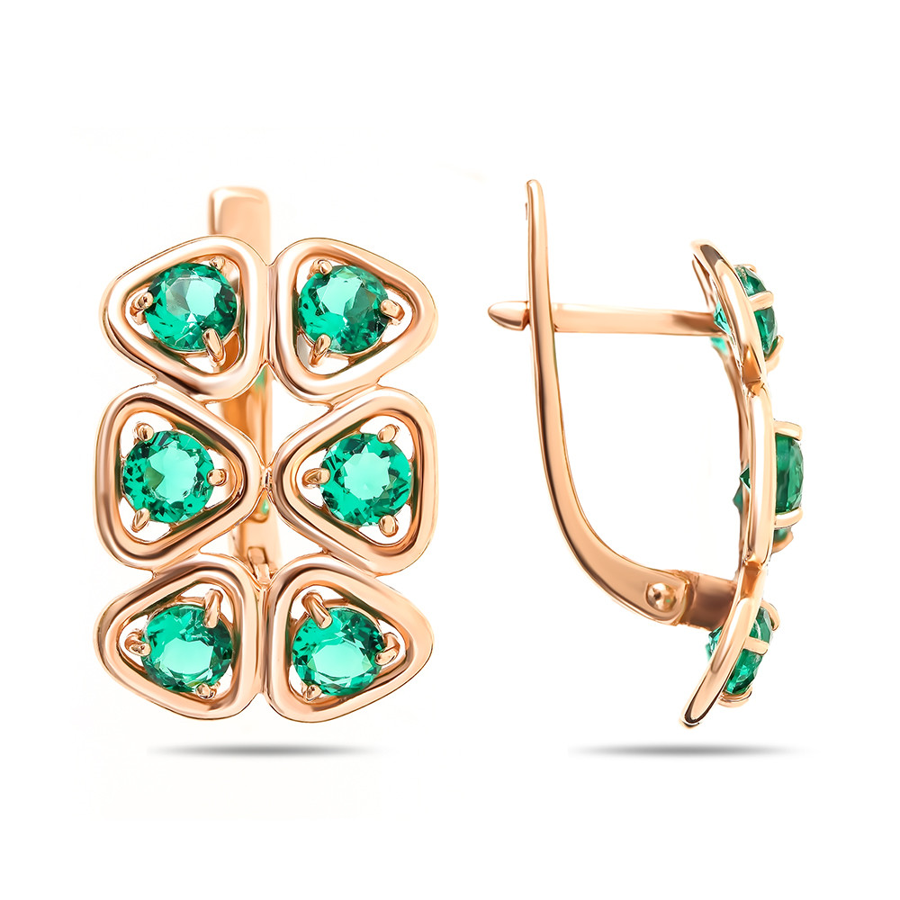 Серьги из серебра с фианитом Teosa 200-1164пз-EM