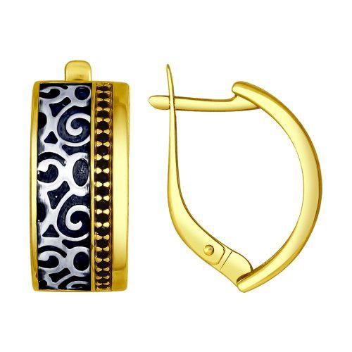 Серьги из серебра с фианитом SOKOLOV 95020047