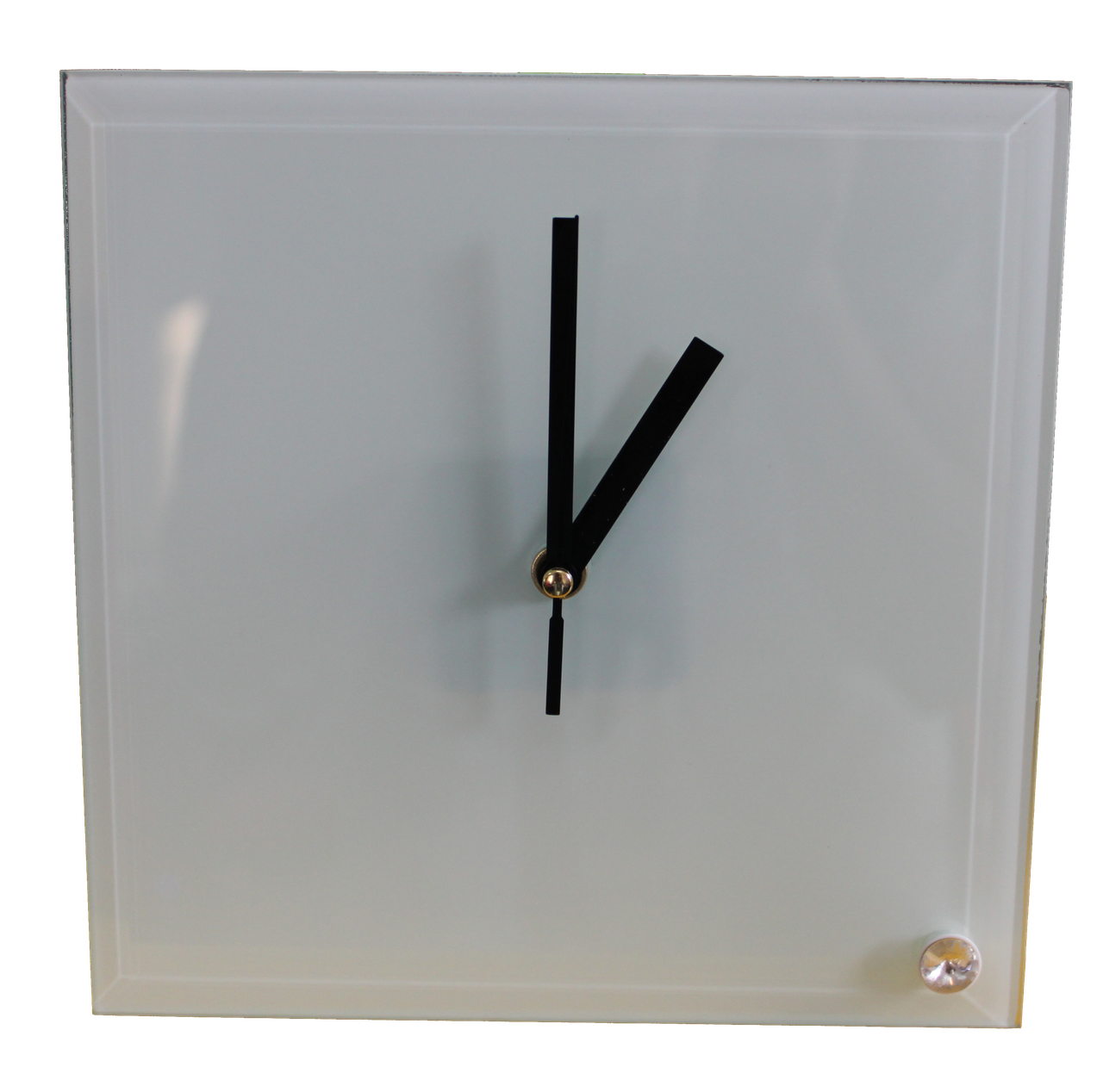 Часы стеклянные для сублимации "Квадрат"  200*200*5 мм