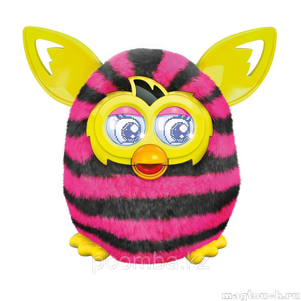Furby Boom - Ферби Бум Straight Stripes с прямыми полосками - говорит по русски, интерактивная игрушка Hasbro